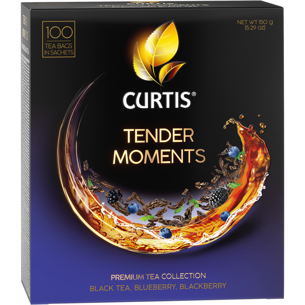 Чай черный в пакетиках Curtis Tender Moments 100 пакетиков c черникой ежевикой и мятой - фото 2