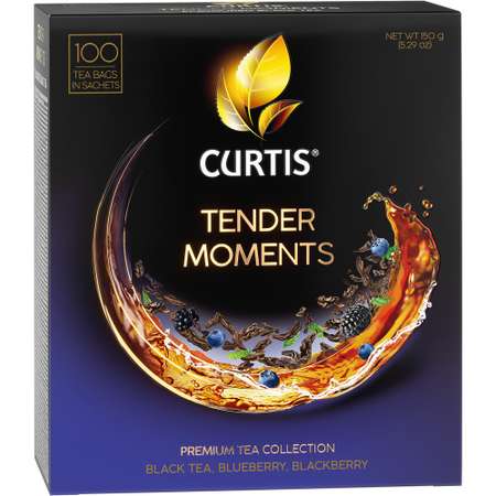 Чай черный в пакетиках Curtis Tender Moments 100 пакетиков c черникой ежевикой и мятой