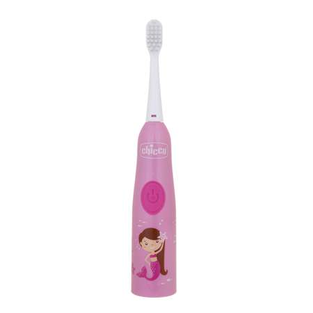 Электрическая зубная щетка Chicco для девочки мягкие щетинки для детей от 3 лет сменная насадка в комплекте