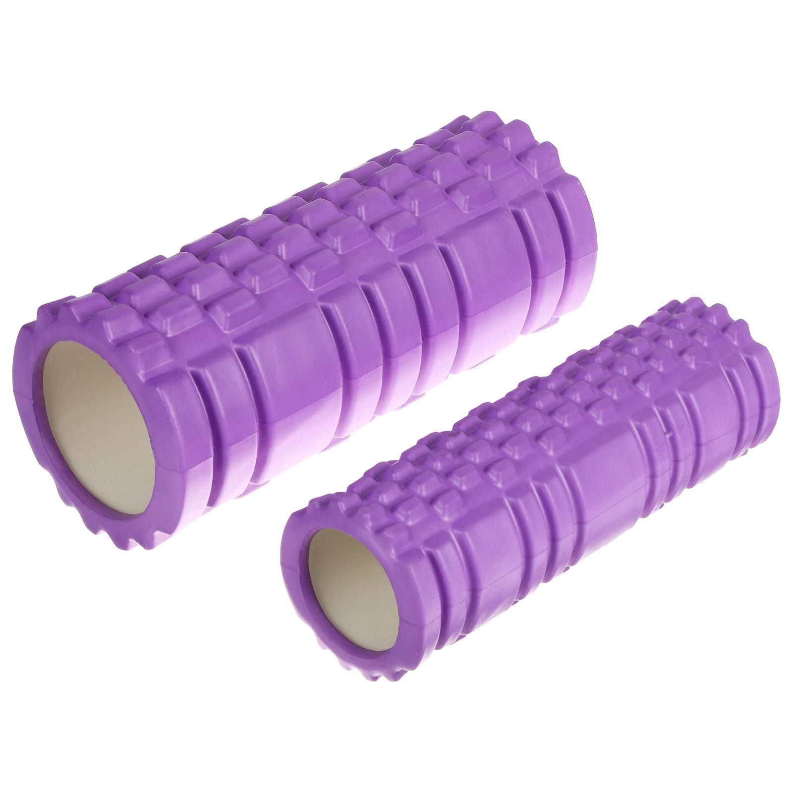Роллер для йоги Sangh 2 в 1. 33 х 13 см и 30 х 9 см. цвет фиолетовый - фото 1