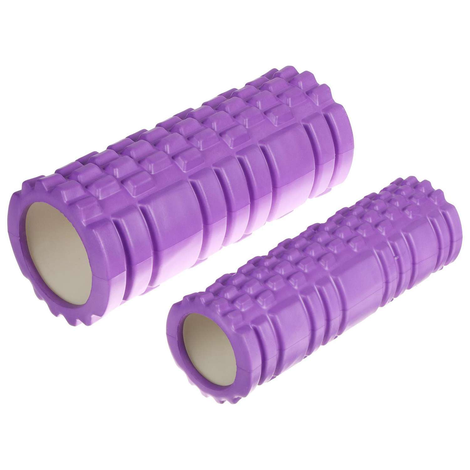 Роллер для йоги Sangh 2 в 1. 33 х 13 см и 30 х 9 см. цвет фиолетовый - фото 1