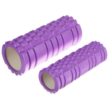 Роллер для йоги Sangh 2 в 1. 33 х 13 см и 30 х 9 см. цвет фиолетовый