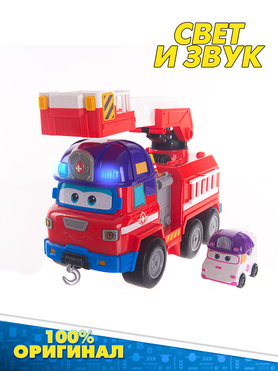 Игровой набор Super Wings Спасателей с машиной Спарки и трансформером Зоуи 9 см EU730824 - фото 4