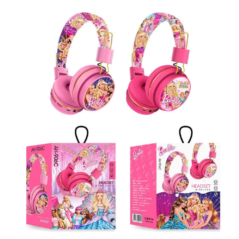 Наушники Bluetooth Барби CASTLELADY беспроводные Barbie AH-906C - фото 4