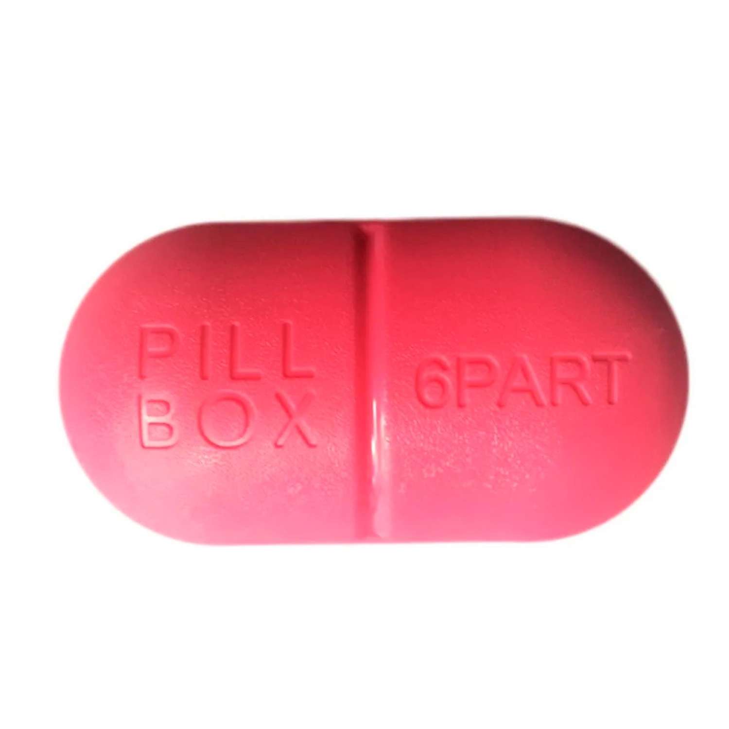 Карманная таблетница Ripoma Розовая 6 отделений - фото 1
