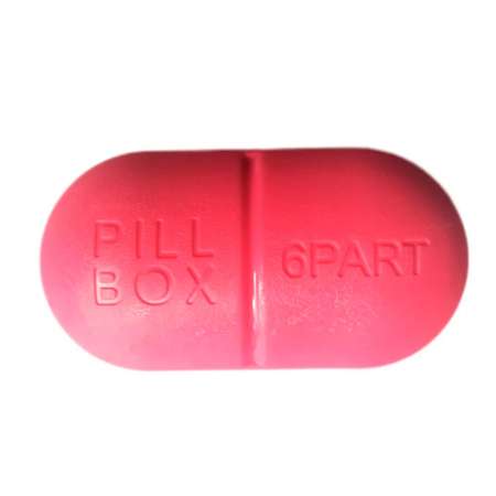 Карманная таблетница Ripoma Розовая 6 отделений