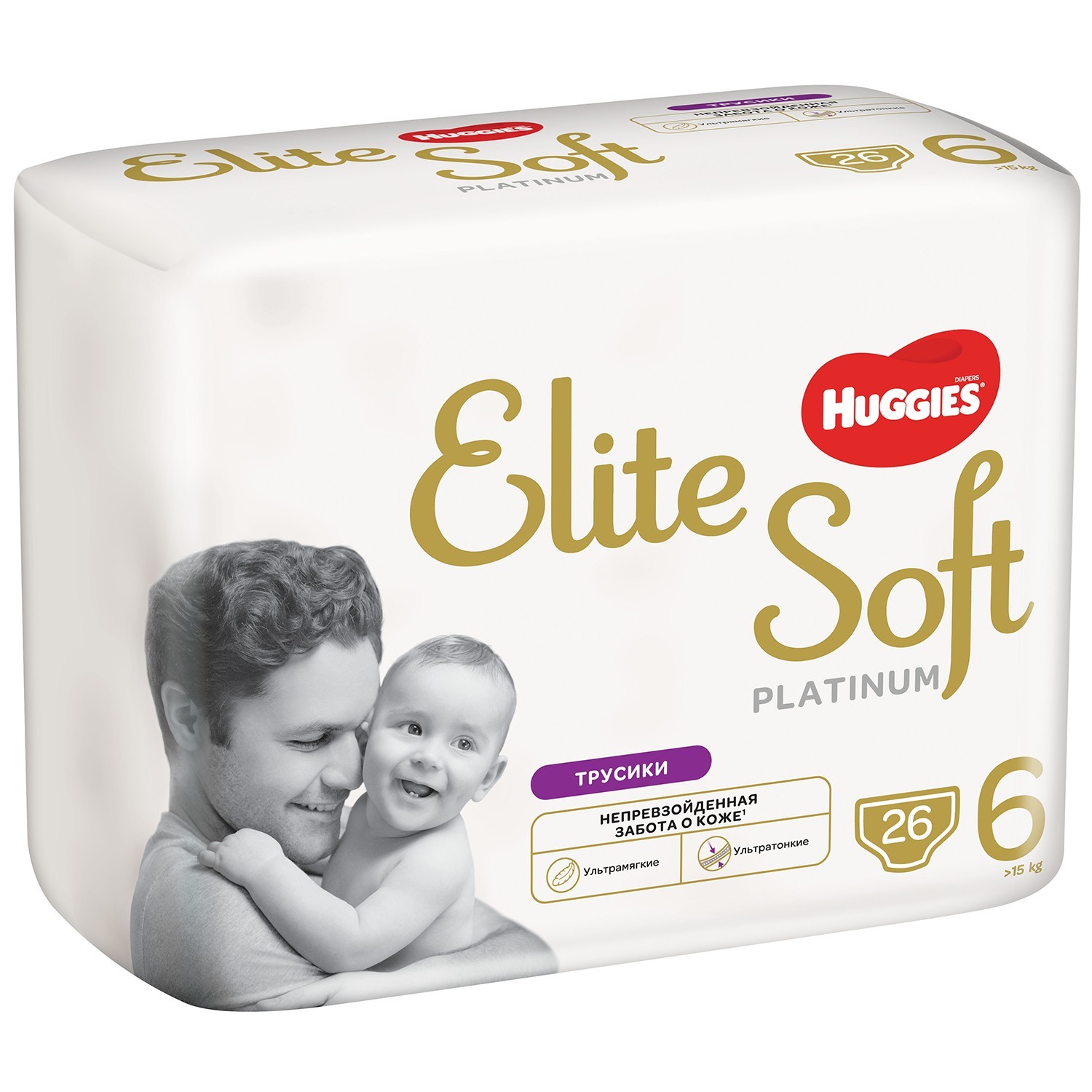 Подгузники-трусики Huggies Elite Soft Platinum 6 15+кг 26шт - фото 2