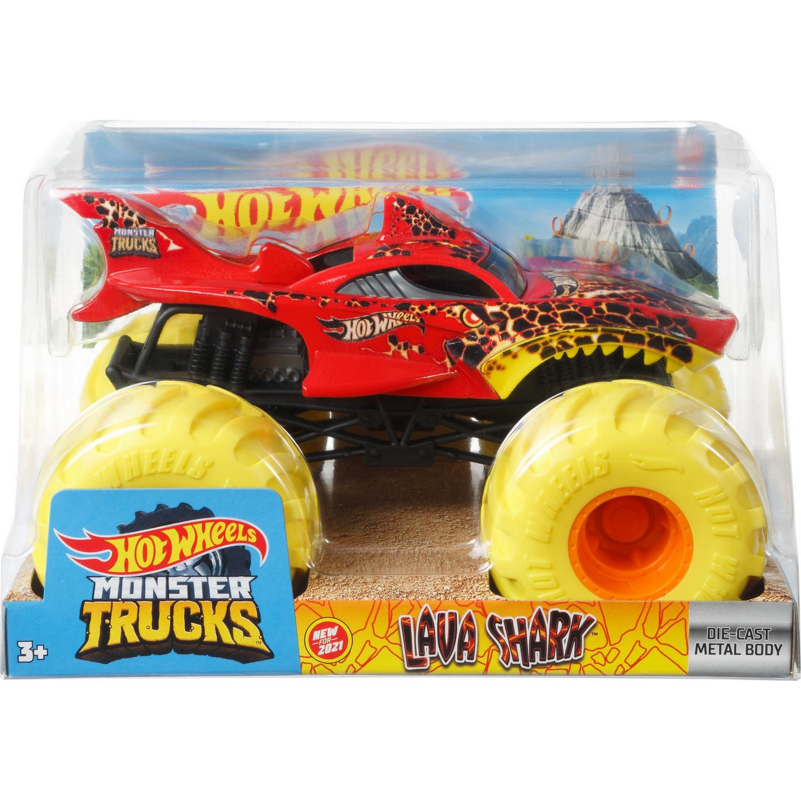 Машинка Hot Wheels Monster Trucks большой Лава Шарк GTJ38 FYJ83 - фото 2