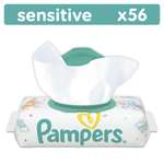 влажные Салфетки Pampers Sensitive Сменный блок 56 шт. в ассортименте