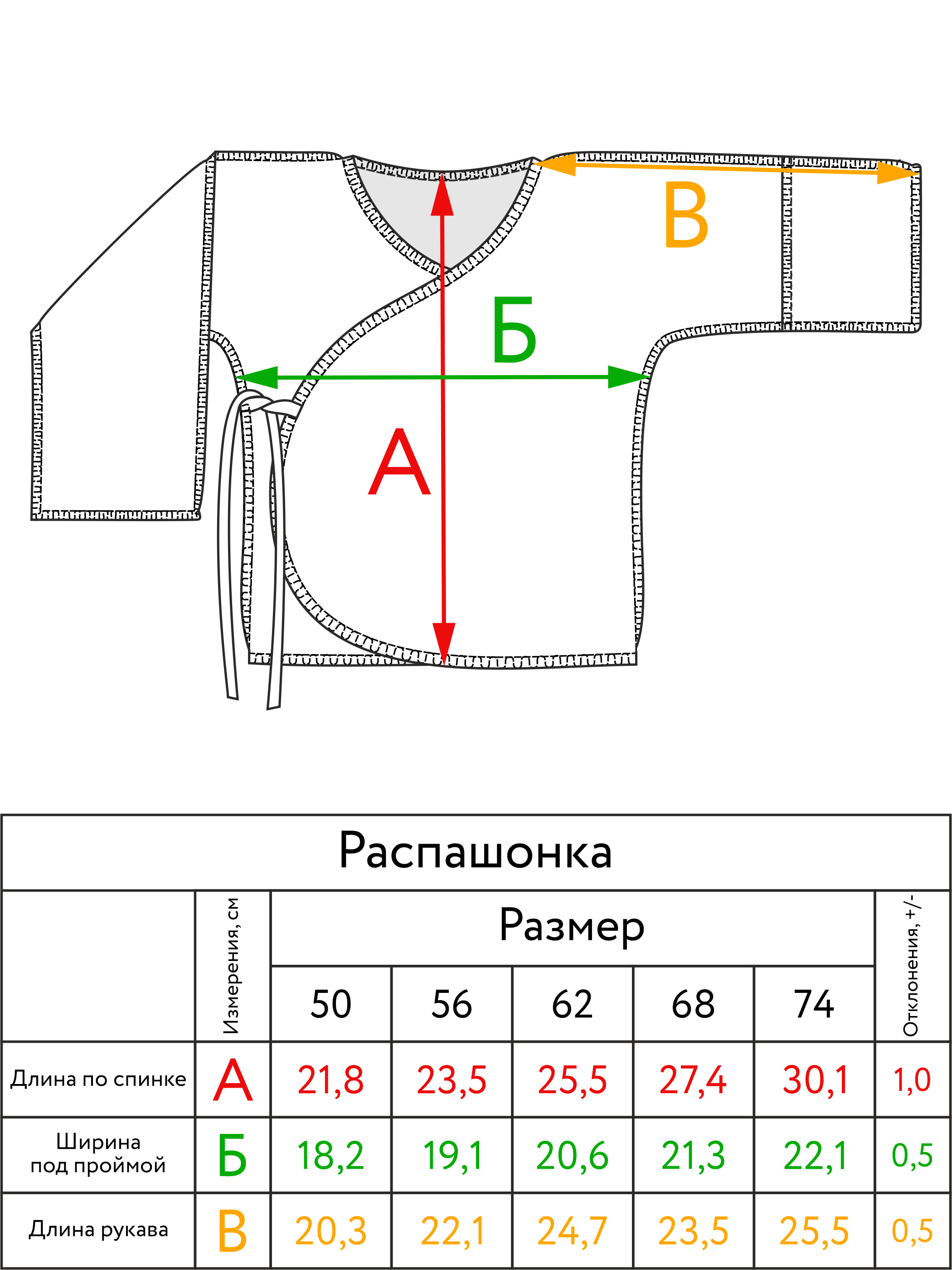 Распашонка Фабрика Бамбук E011001K/000G - фото 2