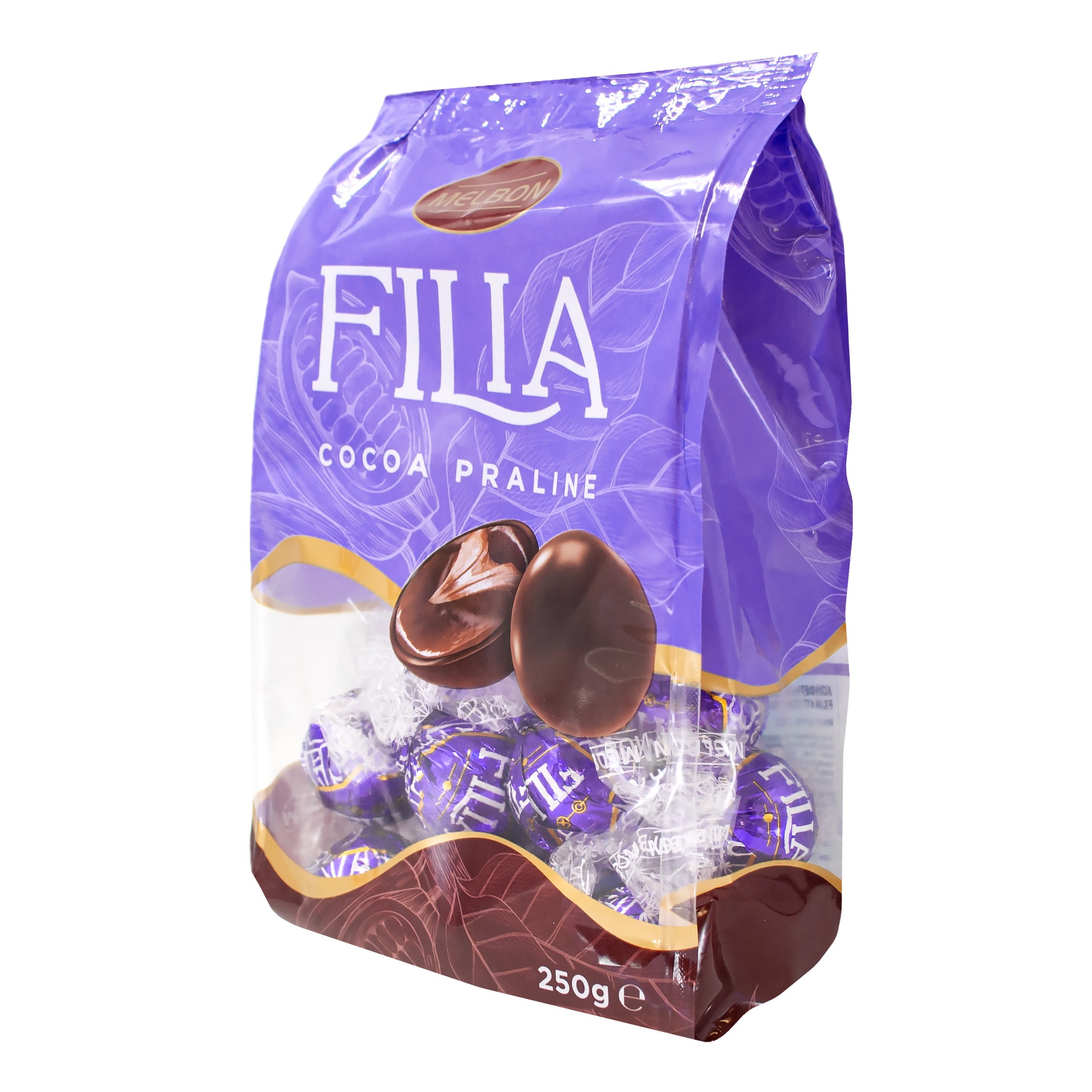 Конфеты из молочного шоколада MELBON Filia Cocoa Praline 250г - фото 2