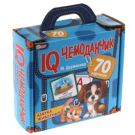 IQ чемоданчик Умные Игры Азбука животных М.Дружинина 35 карточек в чемоданчике