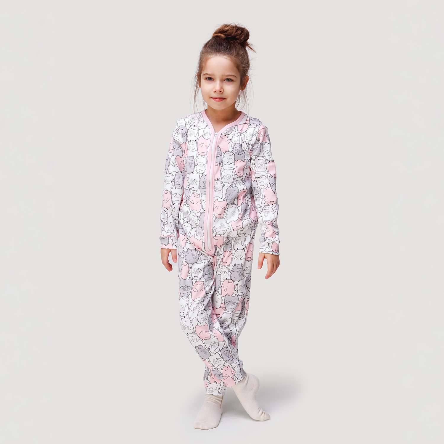 Пижама-комбинезон VEDDI 150-521и-19-розовый/монстрики - фото 1