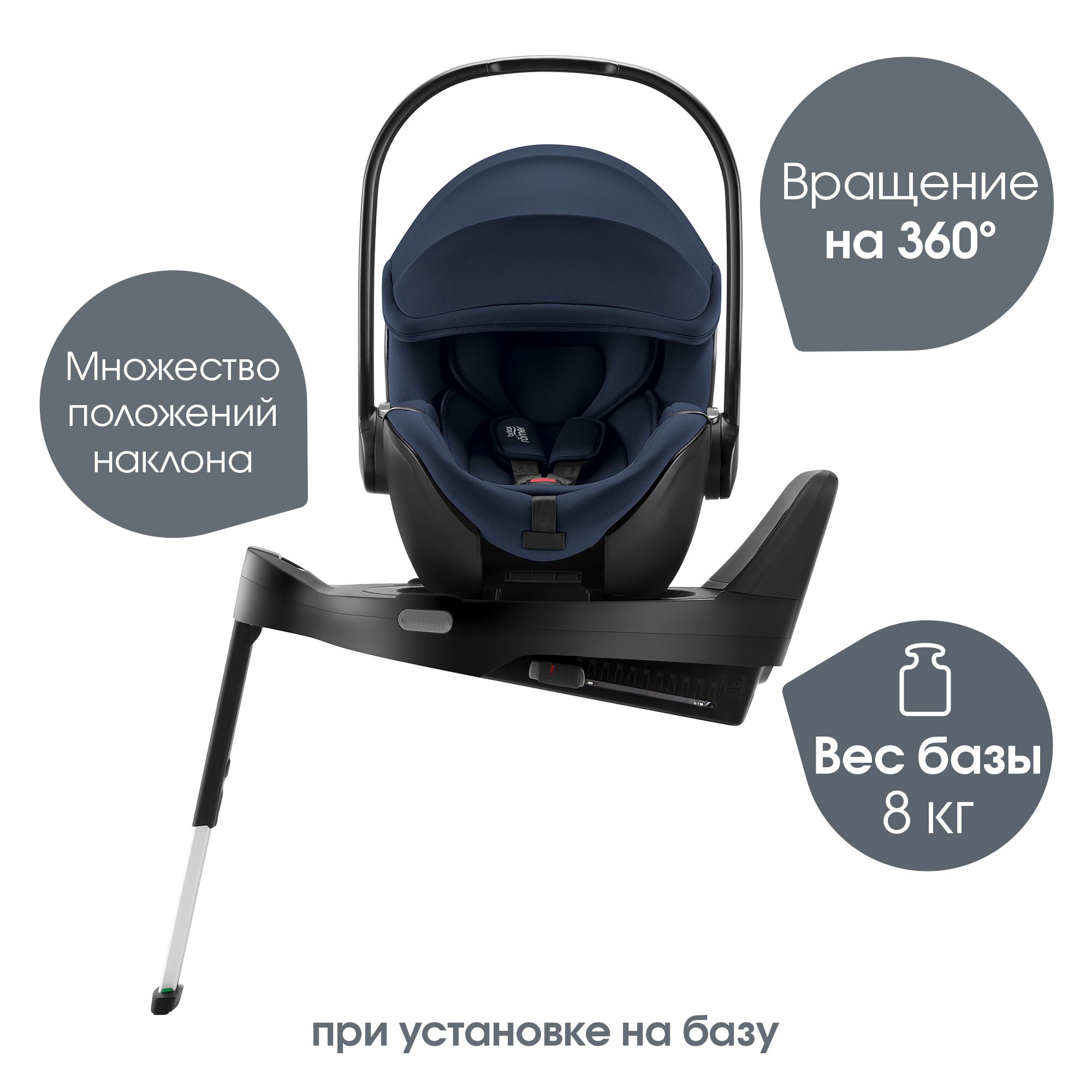 Автокресло с базой Britax Roemer Baby-safe pro Style Night Blue и vario base 5Z - фото 8