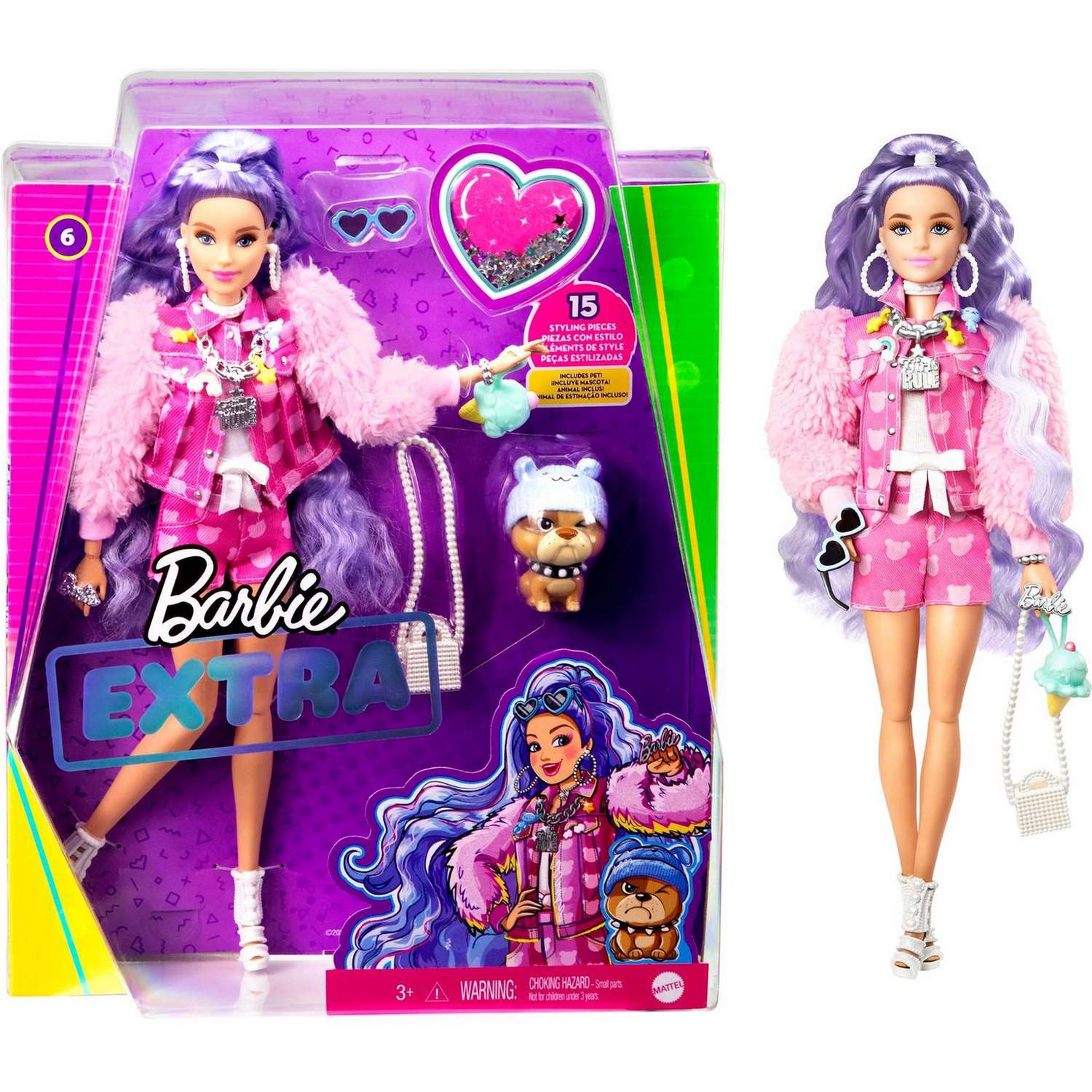 Кукла Barbie Экстра Милли с сиреневыми волосами GXF08 GXF08 - фото 10
