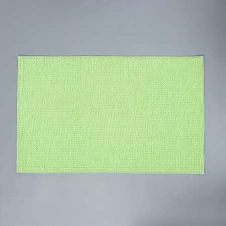 Коврик Доляна для ванной «Букли» 50×80 см цвет зелёный