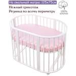 Простынь на резинке Lemony kids Supreme Розовый овальная трикотаж