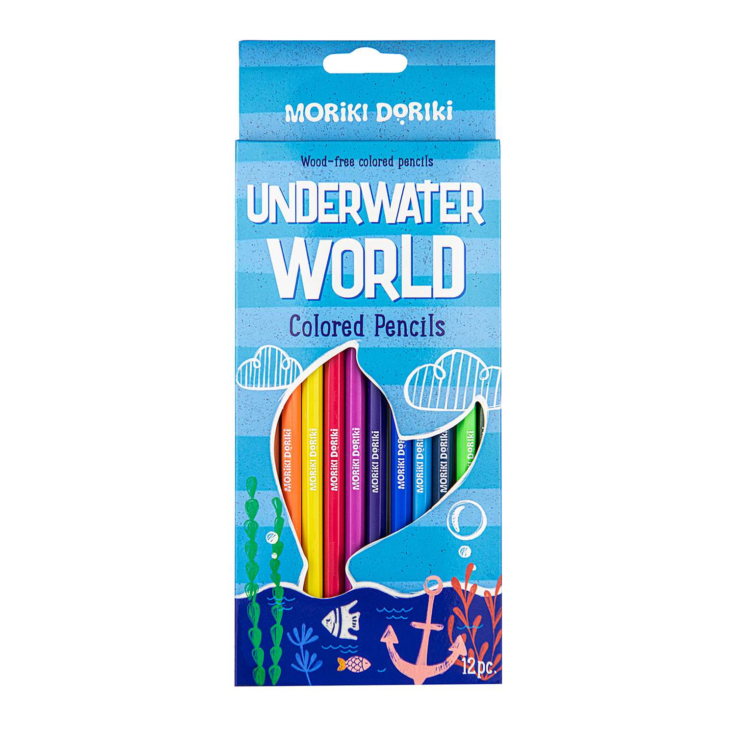 Карандаши цветные MORIKI DORIKI Подводный Мир 12шт CLOR10557 - фото 1