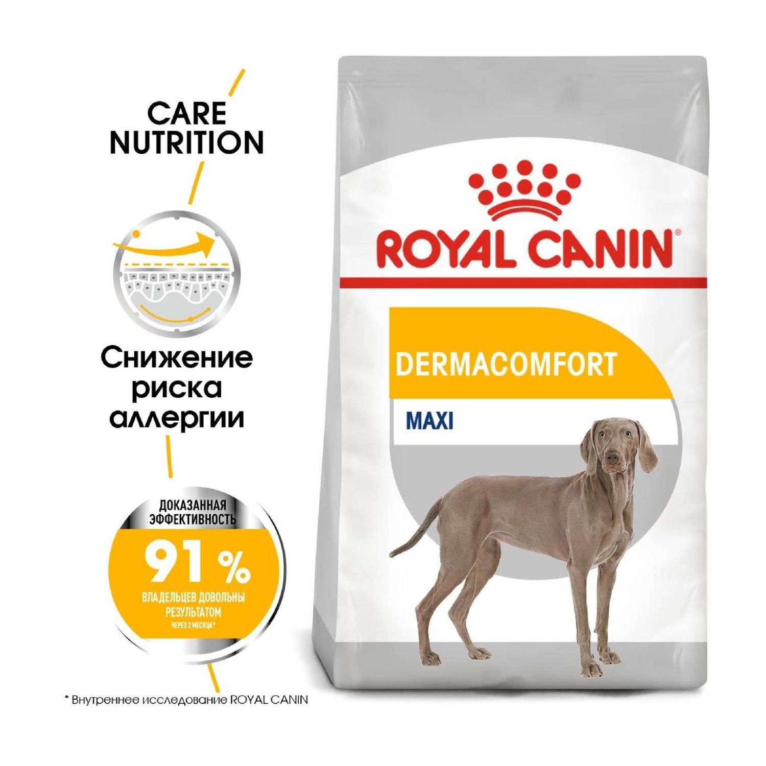 Корм для собак ROYAL CANIN Maxi Dermacomfort крупных пород склонных к кожным раздражениям и зуду 10кг - фото 1