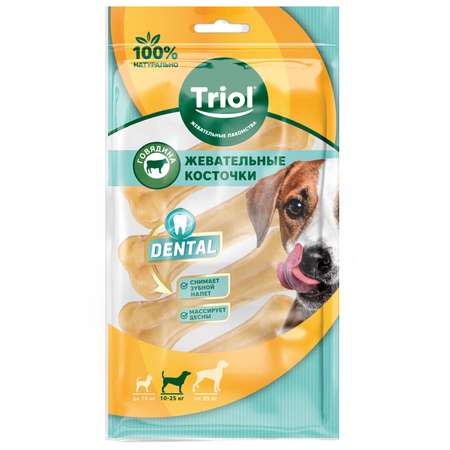 Лакомство для собак Triol Dental косточки жевательные 10см 4шт