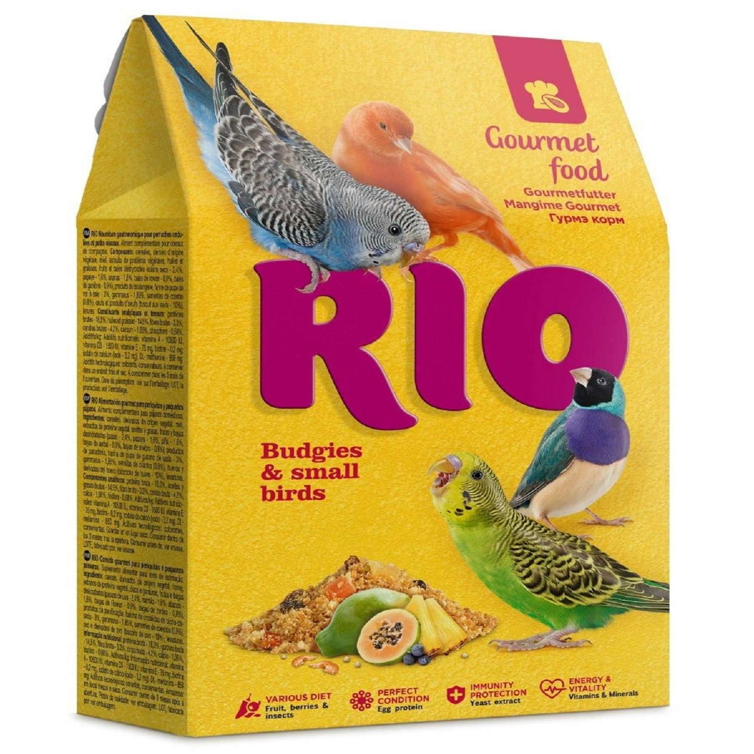 Корм для волнистых попугаев и мелких птиц RIO гурмэ 250г - фото 1