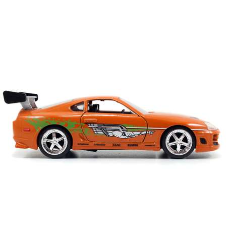 Машинка Fast and Furious Jada 1:32 1995 Toyota Supra Free Rolling Оранжевая 97345