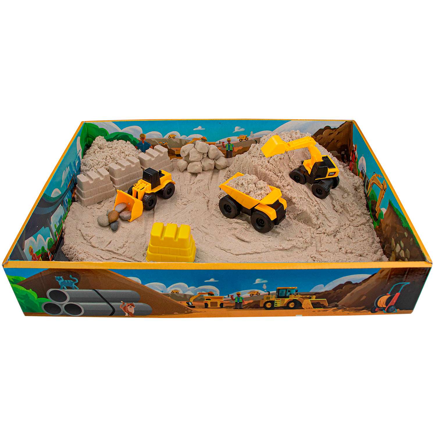 Игрушка Космический песок Стройка с песочницей 1.5 кг K020 - фото 6