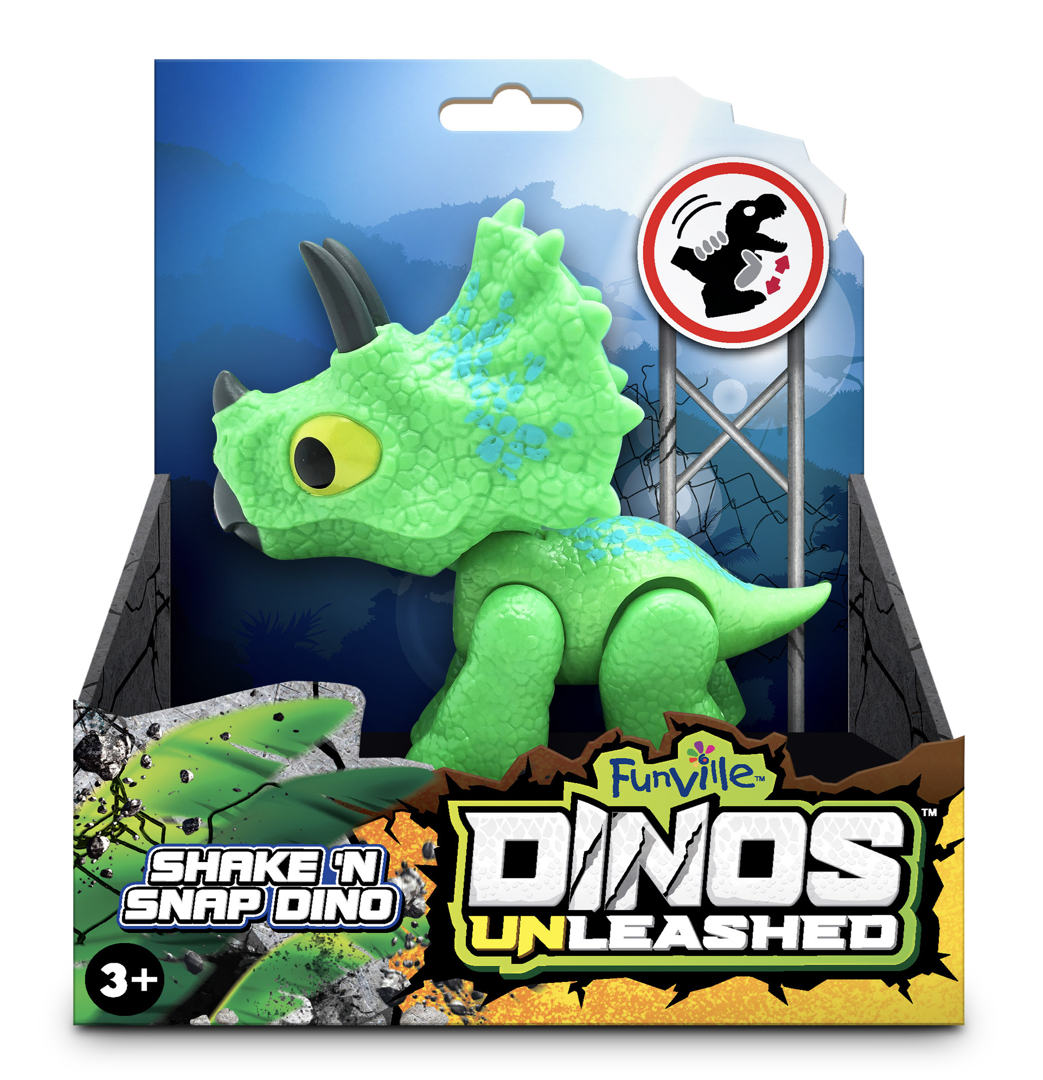 Фигурка динозавра Dinos Unleashed Трицератопс мини - фото 1