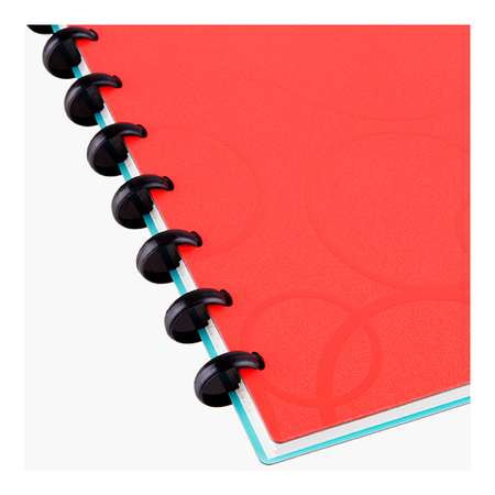 Бизнес-тетрадь BERLINGO Eclipse с заменой блока 80г/м2 пластиковая обложка линейка-закладка красная