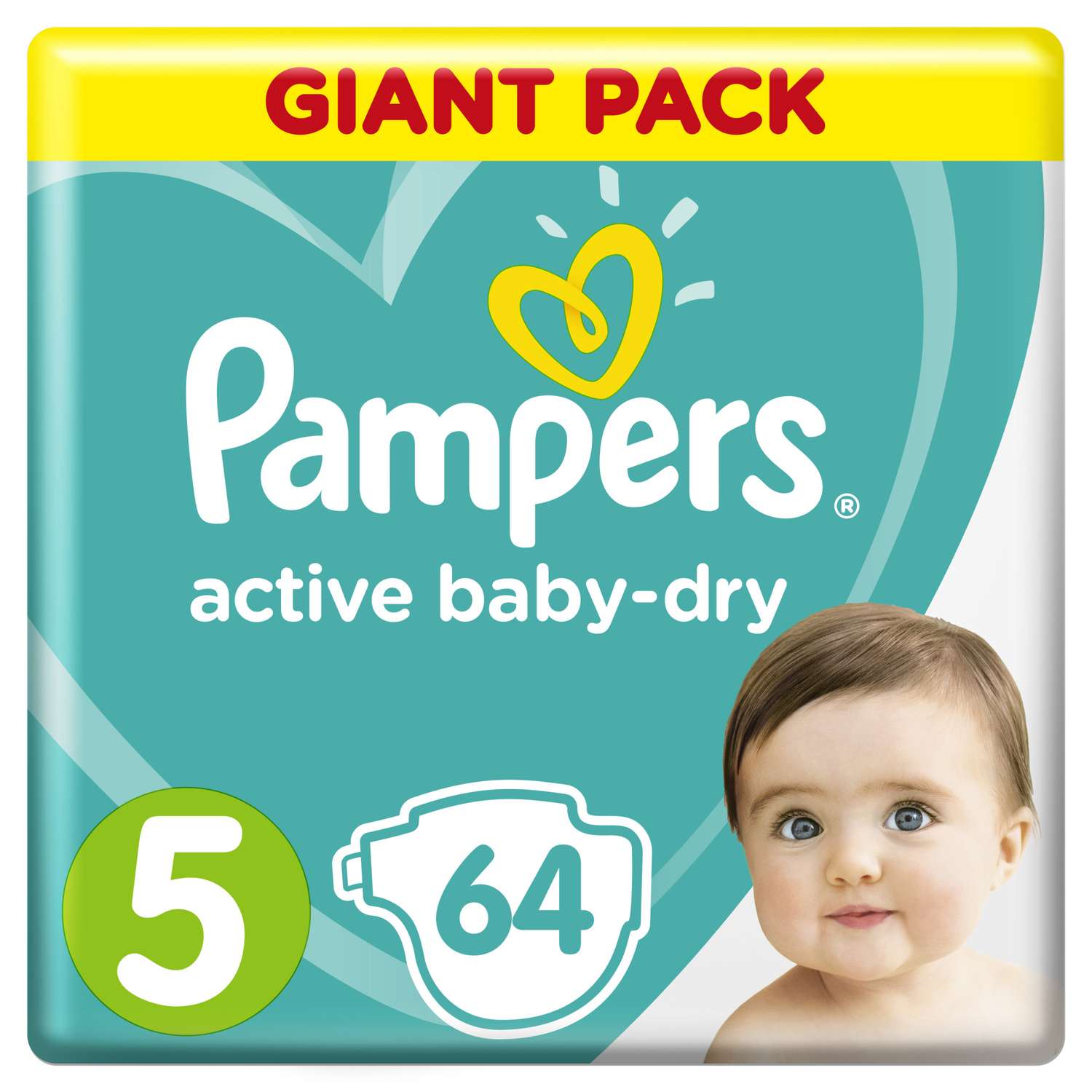 Подгузники Pampers Active Baby-Dry 5 11-16кг 64шт - фото 1