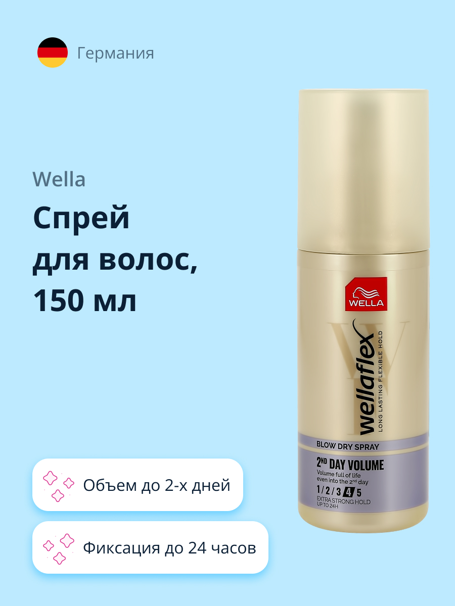 Спрей для волос WELLA Wellaflex объем до 2-х дней 150 мл - фото 1