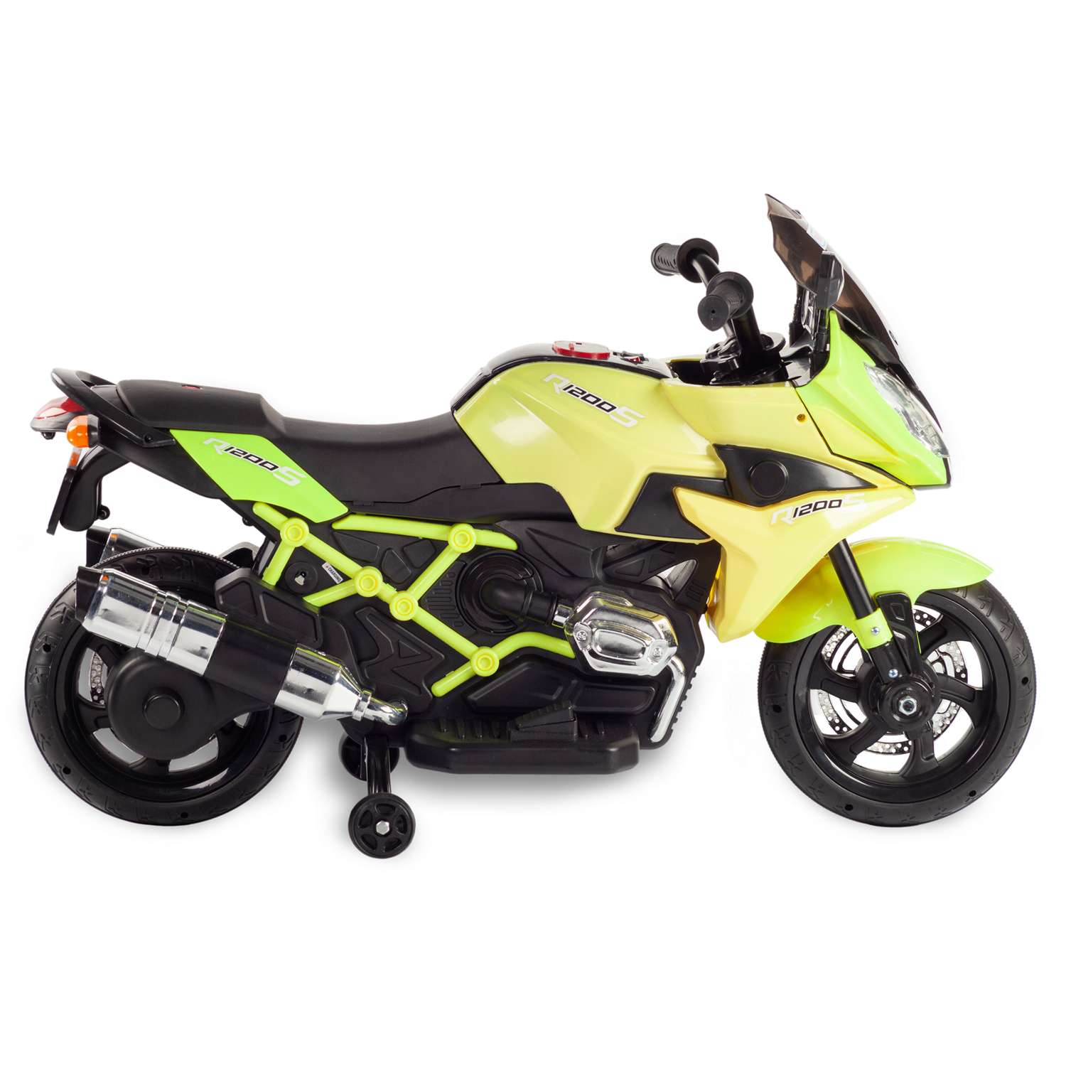 Мотоцикл BABY STYLE на аккумуляторе салатовый со светом - фото 2