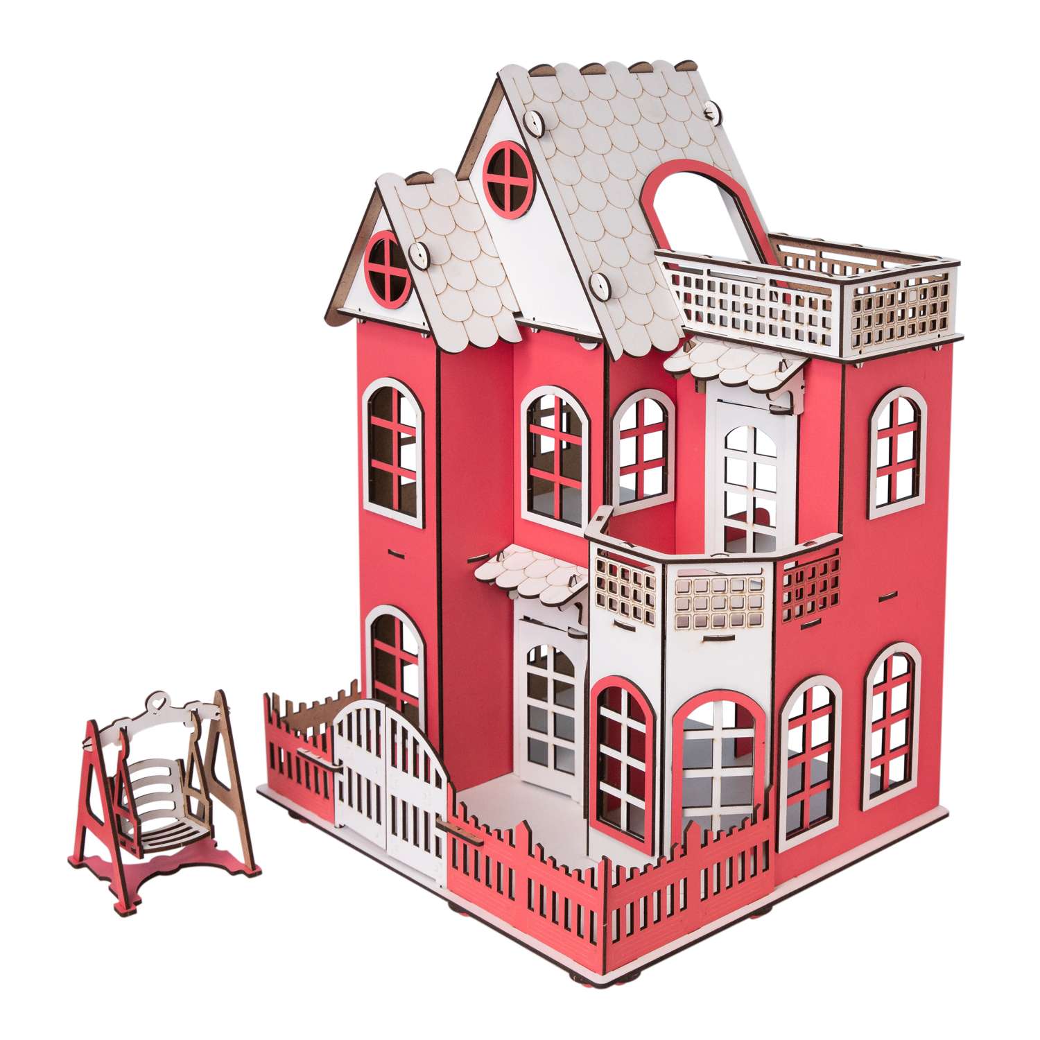 Кукольный домик ПАПАСДЕЛАЛ Престиж розовый ХД-001 - фото 2