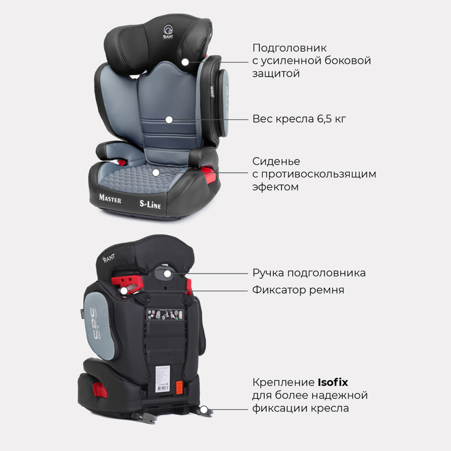 Автокресло Rant Master Isofix Sps Grey купить по цене 12989 ₽ в  интернет-магазине Детский мир