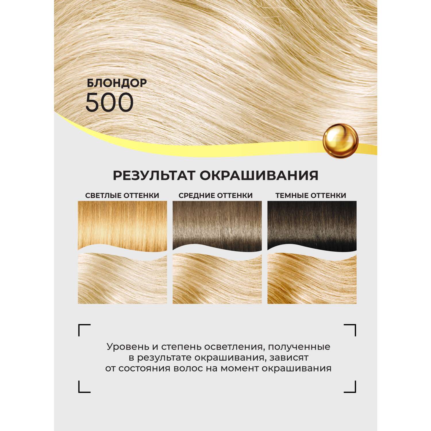 Краска для волос FARA Осветляющая Classic Gold 500 БЛОНДОР 00 - фото 4
