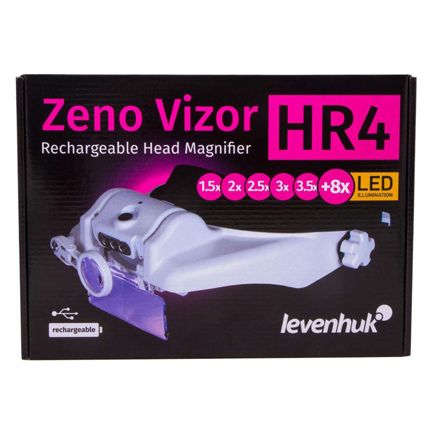 Лупа налобная Levenhuk Zeno Vizor HR4 с аккумулятором - фото 12