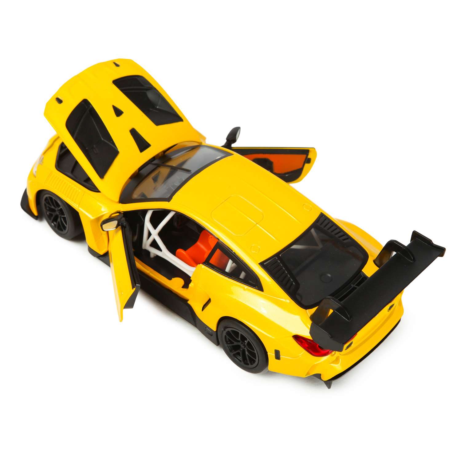 Машинка Mobicaro 1:24 BMW M4 GT3 Желтая 68277A 68277A - фото 5