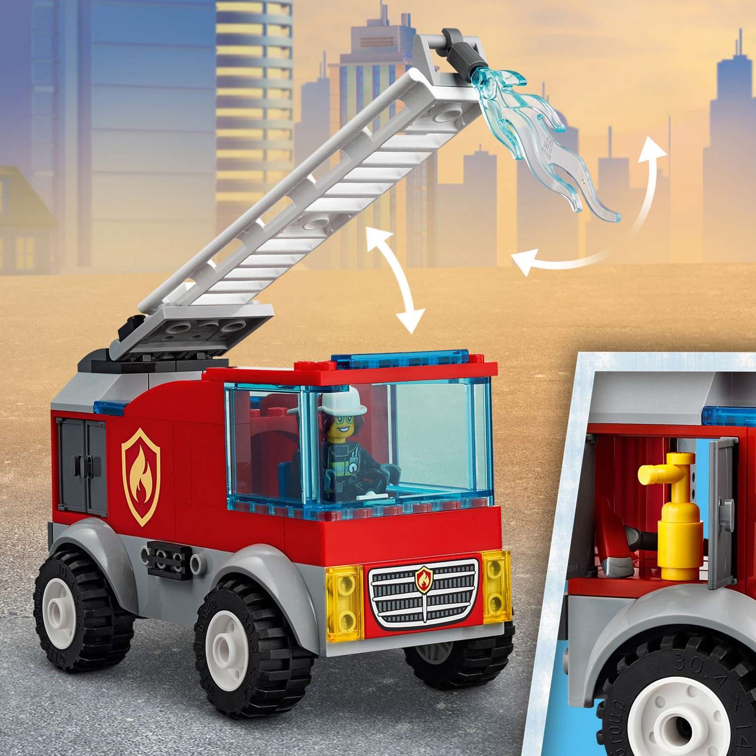 Конструктор LEGO City Fire Пожарная машина с лестницей 60280 - фото 10