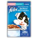 Корм влажный для кошек Felix 85г Аппетитные кусочки двойная вкуснятина с лососем и форелью в желе пауч