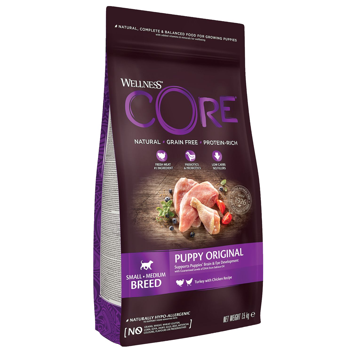 Сухой корм для собак Wellness CORE 1.5 кг курица, индейка (для домашних, полнорационный) - фото 10