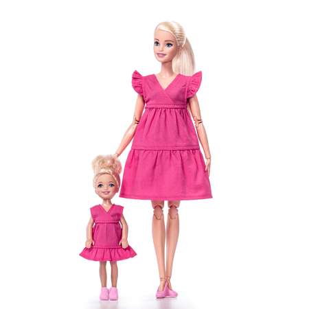 Платья одежда для кукол Barbie и Chelsea VIANA розовый