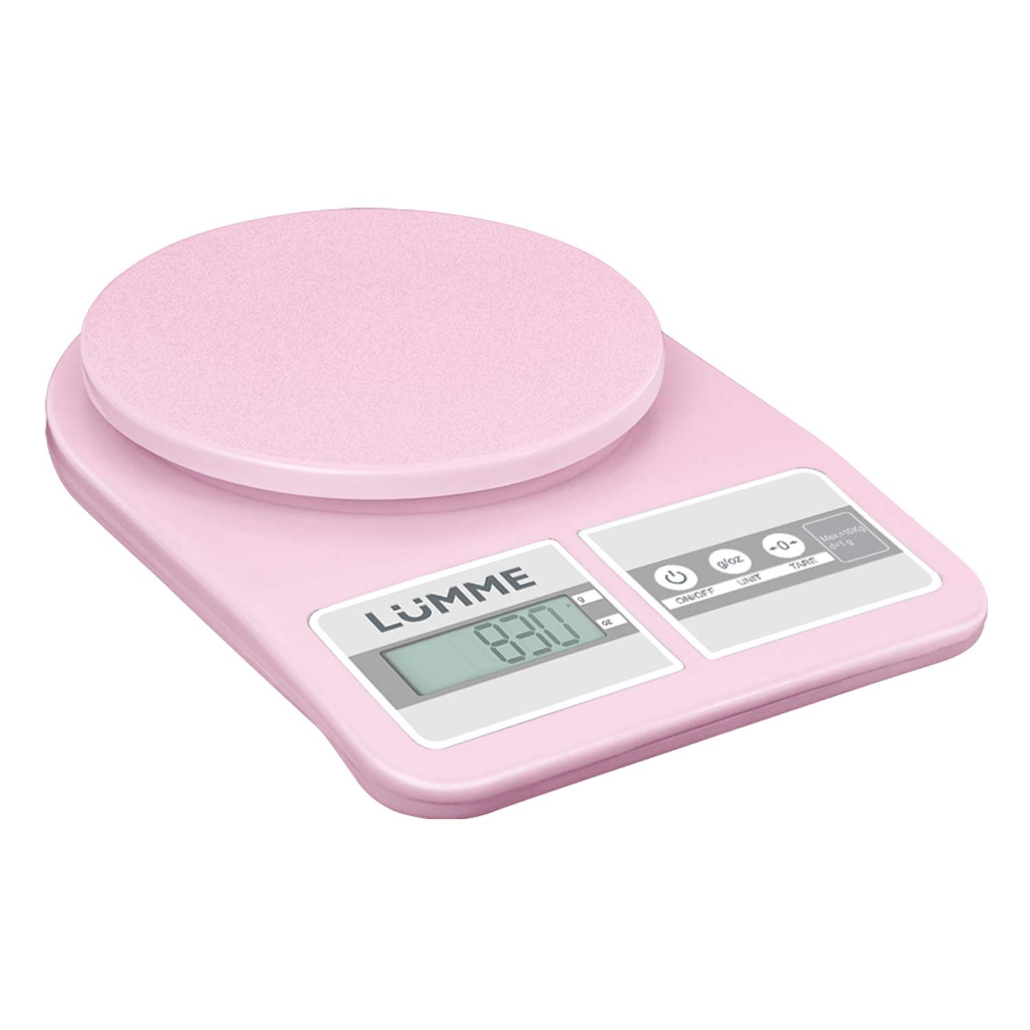 Весы кухонные LUMME LU-1345 сенсор/розовый опал - фото 1