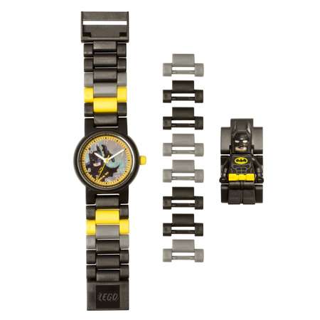 Аксессуар LEGO Batman Часы наручные аналоговые с минифигурой Бэтмен на ремешке 8020837