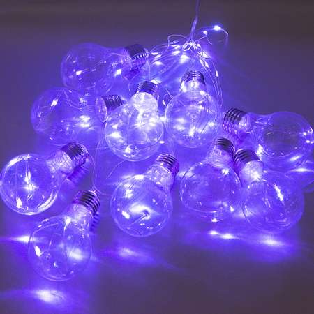Светодиодная гирлянда FUNRAY Лампочки интерьерная фиолетовый от батареек 3 м SE-BULBS-380P