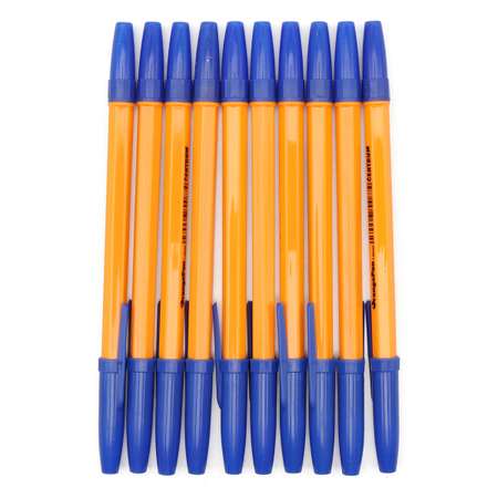 Ручка шариковая CENTRUM для каллиграфии и письма 1 мм Orange синяя 10 шт
