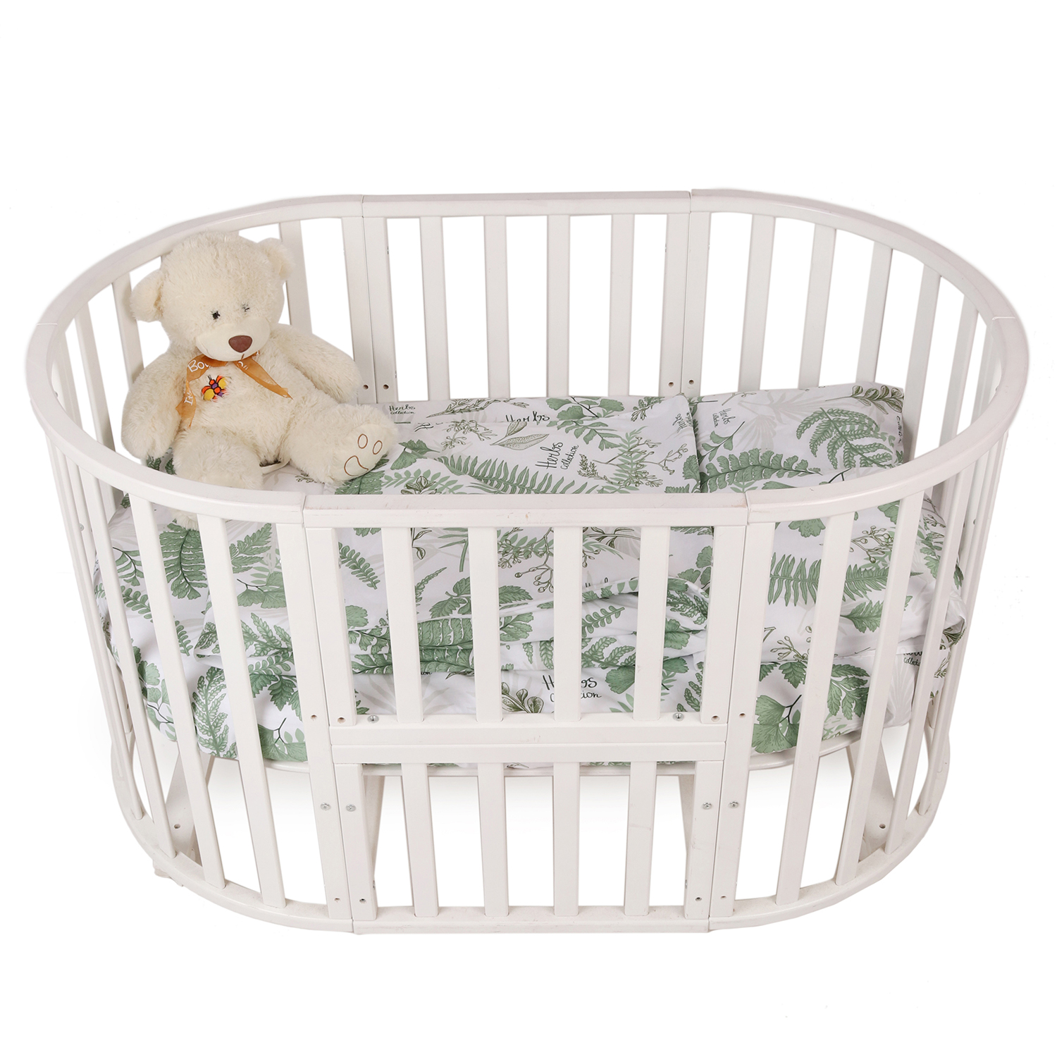 Комплект постельного белья Amarobaby Exclusive Soft Collection Папоротники 3предмета Зеленый - фото 3