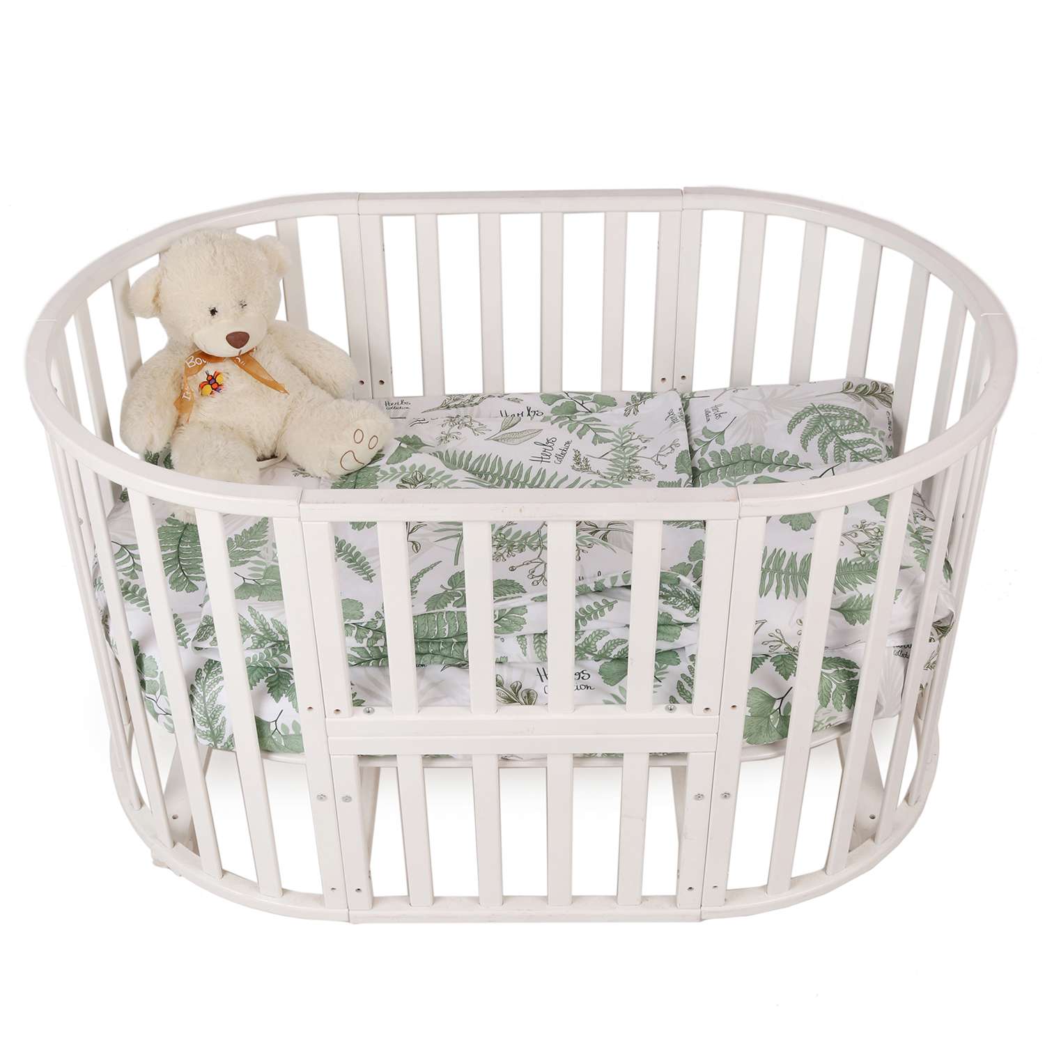 Комплект постельного белья Amarobaby Exclusive Soft Collection Папоротники 3предмета Зеленый - фото 3
