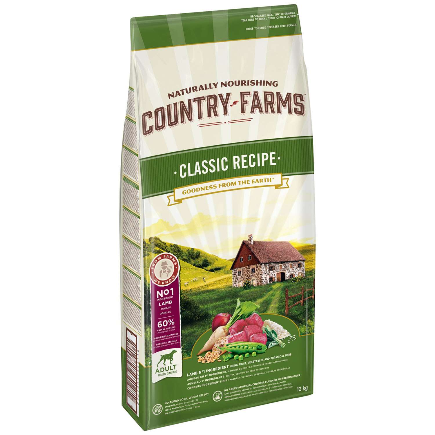 Корм для собак Country Farms Classic Recipe с ягненком 12кг - фото 1