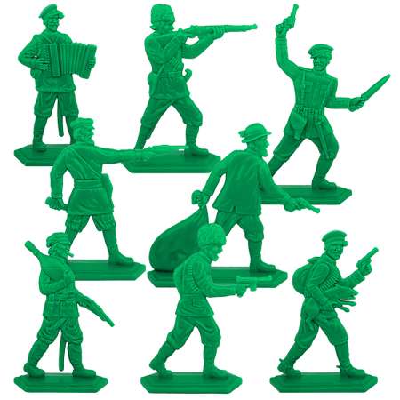 Набор солдатиков Воины и Битвы Банда Атамана Зеленого цвет зеленый