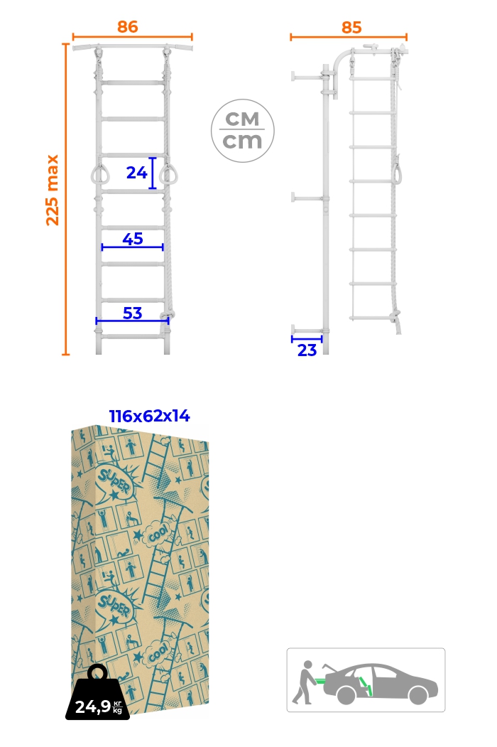 Шведская стенка ROMANA Next Pastel + - фото 5